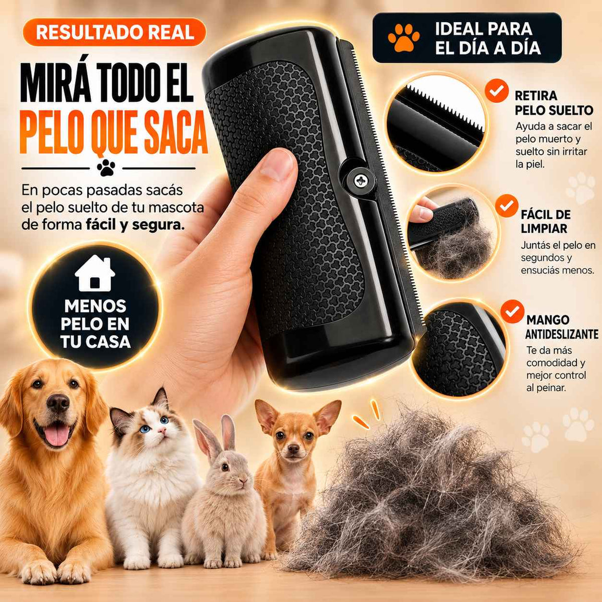 FurClean™ el cepillo quitapelos para todos las mascotas