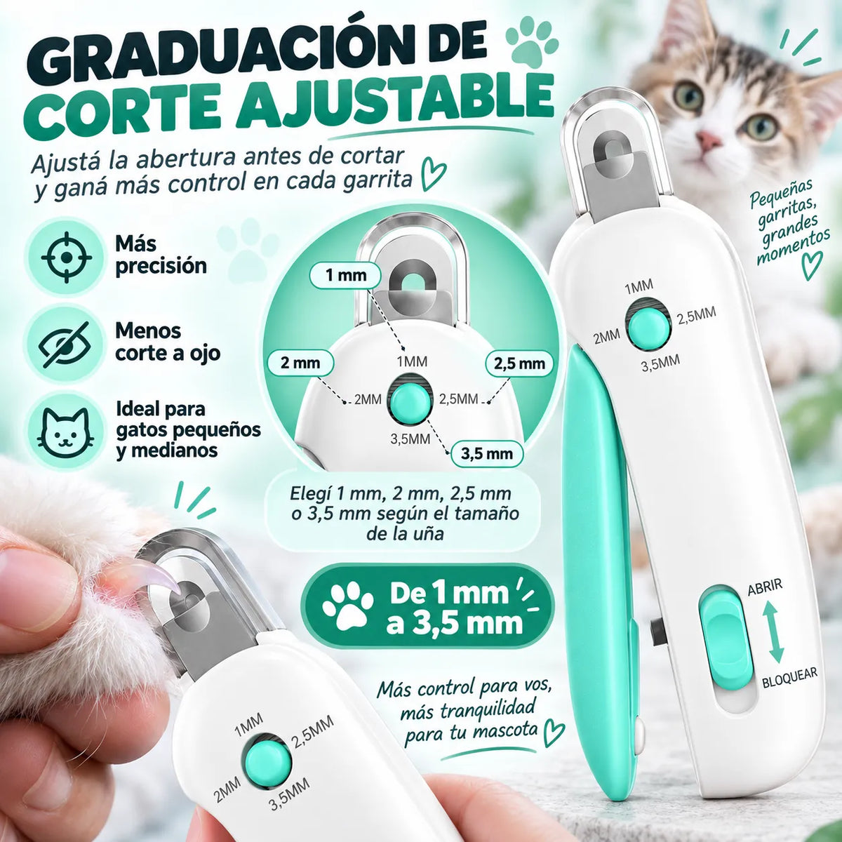 GarraPro™ — El corta garras regulable que cambia la forma de cuidar a tu gato