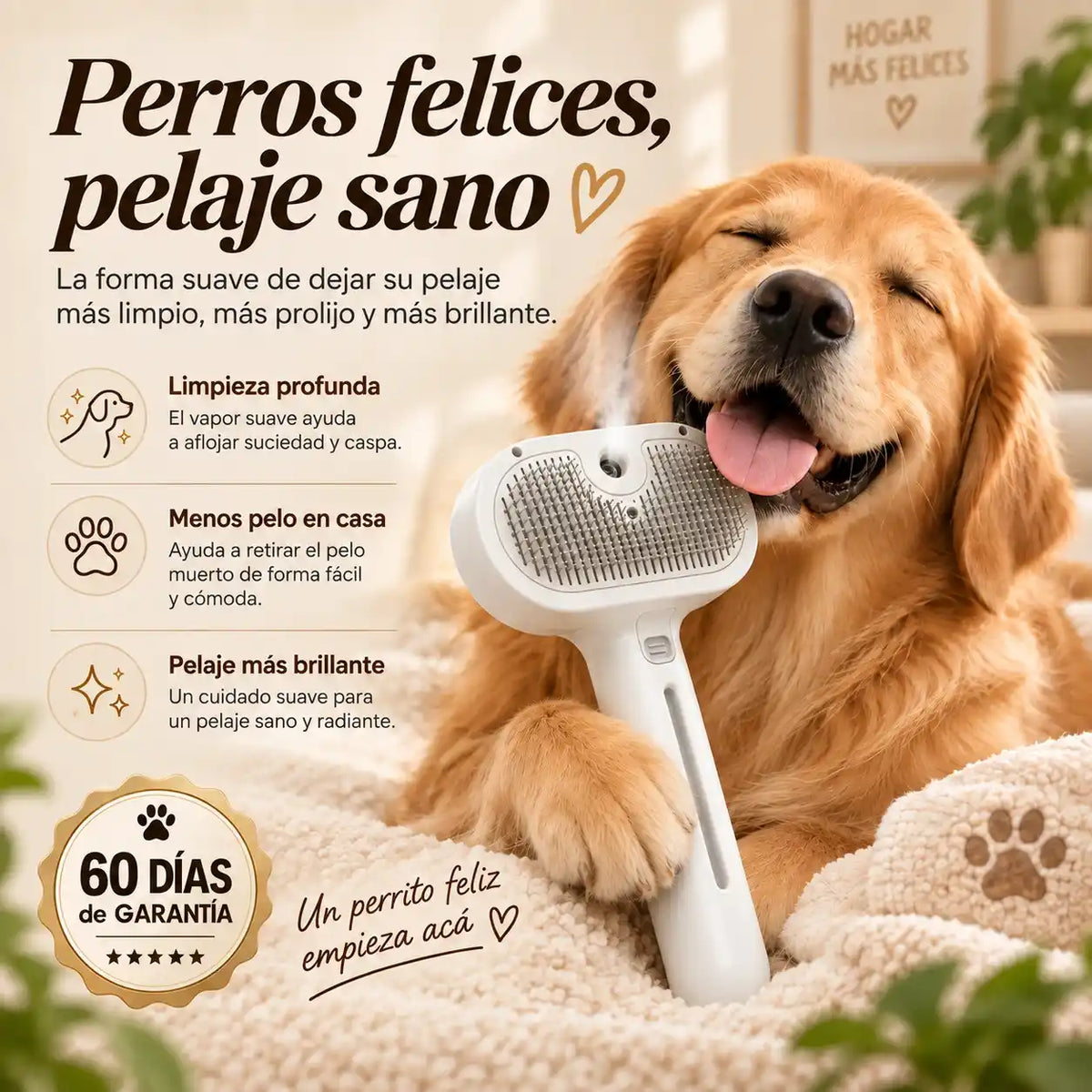 FurClean™ Cepillá, refrescá y eliminá el pelo suelto de tu mascota en una sola pasada.